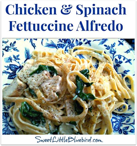 Spinach Fettuccine Alfredo, Biscuit Pizzas, Spinach Fettuccine, Favorite Chicken Recipes, Spinach Alfredo, Chicken Fettuccine Alfredo, Chicken Fettuccine, Favorite Recipes Chicken, Chicken Spinach