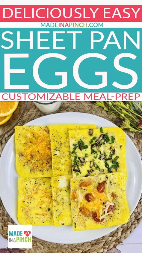 Breakfast For A Group, Sheet Pan Eggs, Family Meals Kid Friendly, Eggs Healthy, Healthy Breakfast Sandwich, Cook Breakfast, Healthy Kid Friendly Meals, Weekly Meal Prep, Pumpkin Pie Smoothie