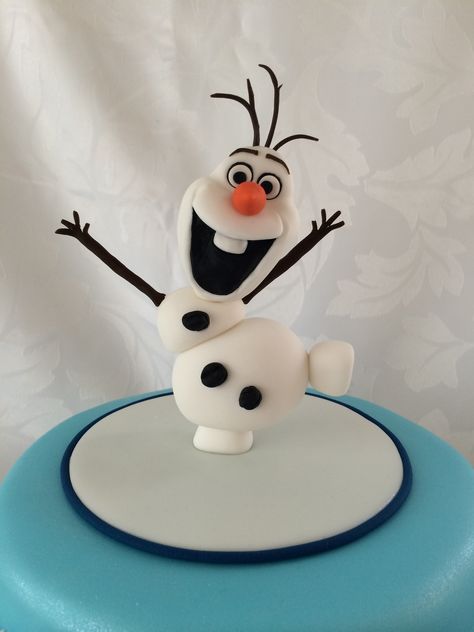 Hand made edible Olaf cake topper Olaf Cake Topper, Frozen Cake Designs, Olaf Cake, Disney Frozen Cake, Frozen Theme Cake, Elsa Cakes, Frozen Themed Birthday Party, Frozen Theme Party, Frozen Theme