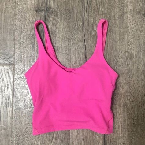 Sonic Pink Align Tank, Pink Align Tank, Preppy Tank Tops, Lulu Outfits, Preppy Tops, Germany Berlin, Align Tank, Lululemon Outfits, Tank Outfit