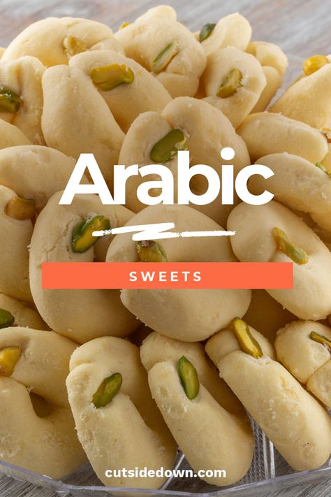 Arabic Sweets Are Tasty Treats Authentic Arabic Recipes, Arabic Drinks Recipes, Arabic Cookies Recipes, Jordanian Dessert Recipes, Armenian Cookies, Ghraybeh Recipe, Lebanese Cookies, Hungarian Sweets, Jordanian Food