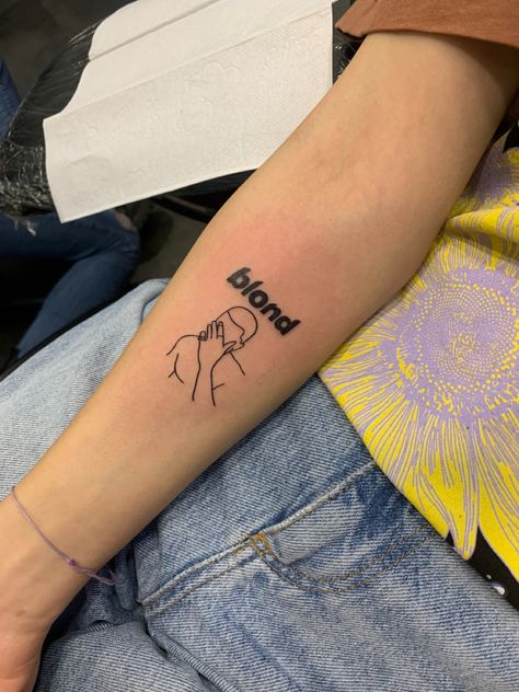 Frank Ocean Tattoo, Old School Tattoo Sleeve, Blonde Tattoo, Ocean Tattoo, Ocean Tattoos, Small Tattoos Simple, Tattoos For Black Skin, Cute Little Tattoos, Cute Tiny Tattoos