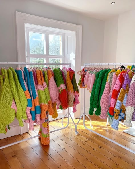 Knitwear Aesthetic, Preppy Crochet, Crochet Website, Knit Aesthetic, Knitting Studio, Hope Macaulay, Crochet Studio, Knitting Room, Crochet Store