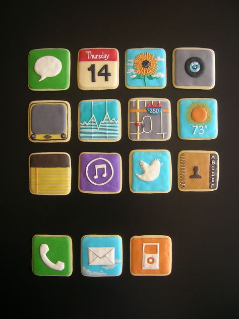 Iphone Cookies, Cookies Sugar, Sugar Icing, Creative Cookies, Cookie Inspiration, Animal Cookies, Cookie Ideas, Cut Out Cookies, Icing Cookies