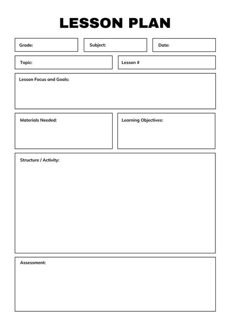 Blank Unit Lesson Plan Template Plan Book Template, Kindergarten Lesson Plans Template, Unit Plan Template, Blank Lesson Plan Template, Syllabus Template, Editable Lesson Plan Template, Preschool Lesson Plan Template, Lesson Plan Template Free, High School Lesson Plans