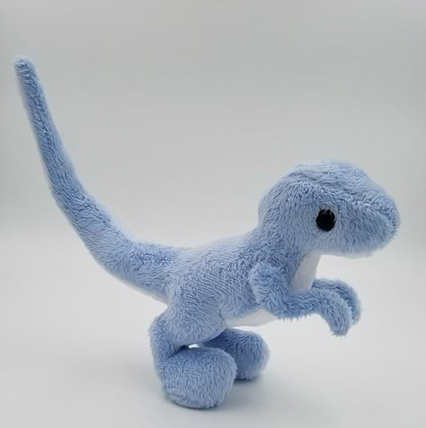 Blue Raptor, Plush Dinosaur, Raptor Dinosaur, Dinosaur Plush Toy, Plushie Patterns, Sewing Stuffed Animals, Dinosaur Plush, Kawaii Plush, Kawaii Plushies