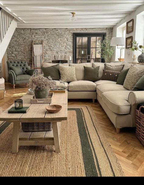 Cwmrhys Cottage, Lounge Rooms, Earthy Living Room, Modern Farmhouse Living, Sitting Rooms, Shabby Home, Cosy Living, Cottage Living Rooms, Living Room Trends