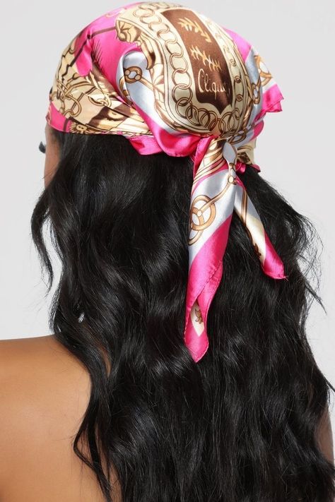 Pink Silk Scarf, Hair Wrap Scarf, Mode Turban, Hair Scarf Styles, Ways To Wear A Scarf, Head Scarf Styles, Bandana Hairstyles, Hair Wraps, Accessories Fashion