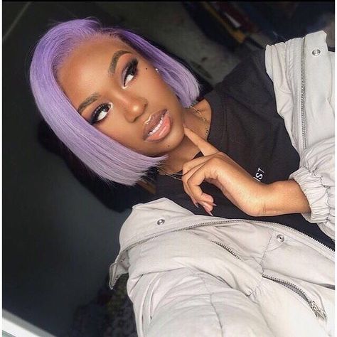 Colourful virgin bobs - www.joseideluxehair.com 🇬🇧 - - ❤Worldwide shipping🇬🇧 - - #hairvariety #hairideas #weavehairstyles #lacefrontwigs #sleekhair #londonhair #wigsforsale #dyedhair #dyedgirls #hairofinstagram #purplehair #hairstyle # Lavender Bob, Purple Bob, Bob Cut Wigs, Bob Lace Front Wigs, Human Virgin Hair, Hair Laid, Trending Haircuts, Colored Hair, Front Lace Wigs Human Hair