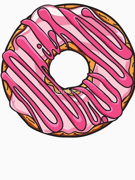 Donut Art, Homemade Stickers, Birthday Clipart, Donut Shop, Affinity Designer, Food Drawing, Graffiti Lettering, Food Illustrations, Custom Tumblers