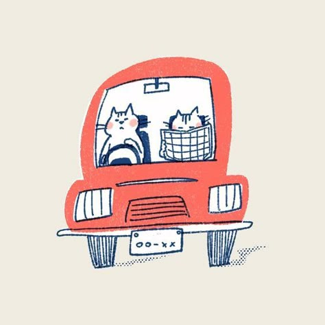 블로그 디자인, 캐릭터 드로잉, Cats Illustration, Illustration Character Design, Cat Illustration, Children's Book Illustration, Doodle Drawings, Funky Art, A Drawing