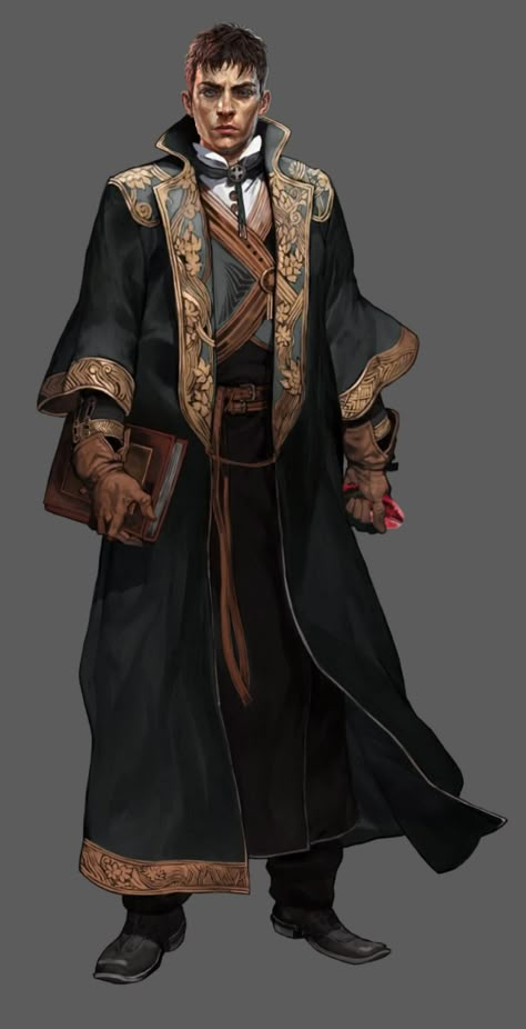 Dnd Wizard Male, Fantasy Nobleman, Wizard Concept Art, Dnd Noble, Fantasy Noble, Dnd Wizard, Wizard Robes, Fantasy Wizard, Dungeons And Dragons Characters