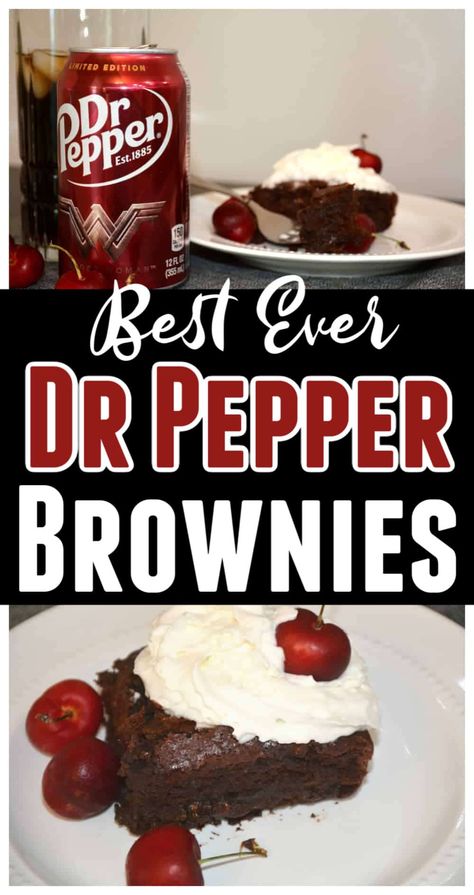 Dr Pepper Brownies, Recipe Baking, Dessert Simple, Brownies Recipe, Baked Dessert Recipes, Dr Pepper, Easy Dessert, Baked Beans, Food Cakes