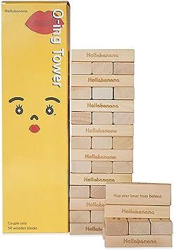 Holla Banana [O-ing Tower] Love & Naughty Stacking Tower Wooden Blocks Funny Couple Game for Adults - 54 Wooden Blocks with Truth or Dare Questions and Challenges.Spice up game night with this jenga truth or date questions and challenges for you and your partner How To Be Seductive, Couple Game, Games For Couples, Fortune Cards, Truth Or Dare Questions, Dare Questions, Game For Adults, Wood Anniversary Gift, Truth Or Dare