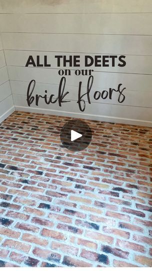 Brick Floor Laundry Room, Veneer Flooring, Brick Floors, Household Help, Brick Veneer, Brick Flooring, About Me Questions, Laundry Mud Room, Porcelain Tile