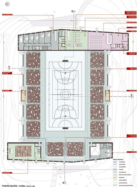 Basketball Stadium Design, Sport Architecture Concept, Sport Center Architecture Concept, Sport Hall Architecture, Sports Hall Architecture, Sports Center Architecture, Sports Center Design, Basketball Court Ideas, Arena Architecture