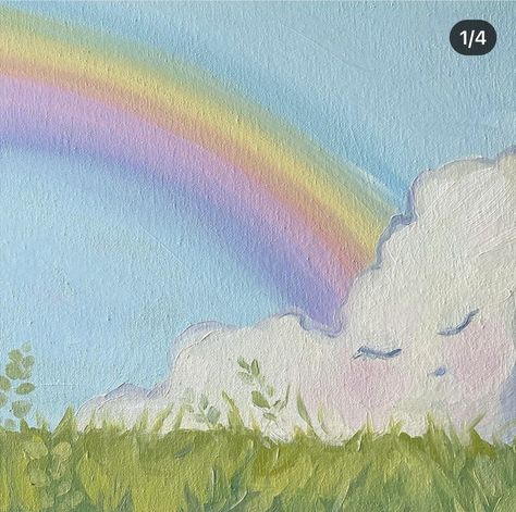 Dibujo Hippie Aesthetic, Pastel Rainbow Painting, Hello Kitty Funny, Christmas Art Projects, Hippie Aesthetic, Aesthetic Color, Rainbow Painting, Cute Paintings, Custom Icons