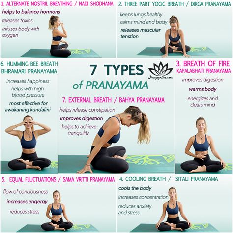 Types Of Pranayama, Types Of Breathwork, Pranayama Breathing Exercises, Nostril Breathing, Yoga Breathing Exercises, Pranayama Techniques, Yoga Baby, Start Yoga, Yoga Teacher Resources