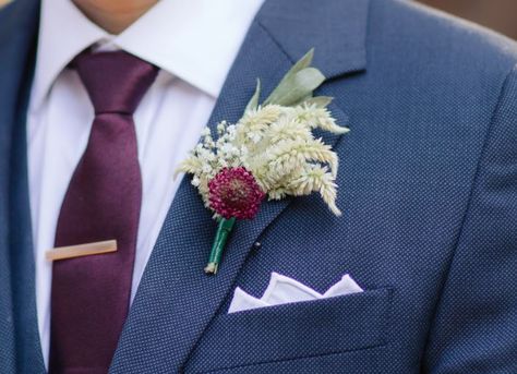 Plum tie with blue suit Navy Suit With Purple Shirt, Plum And Blue Wedding, Navy Blue Tux With Purple Tie, Groom Suit Purple Tie, Navy Blue Suit Lavender Tie, Navy Blue And Purple Groomsmen, Plum And Navy Wedding, Navy Blue Suit Purple Tie, Navy Blue 3 Piece Suit