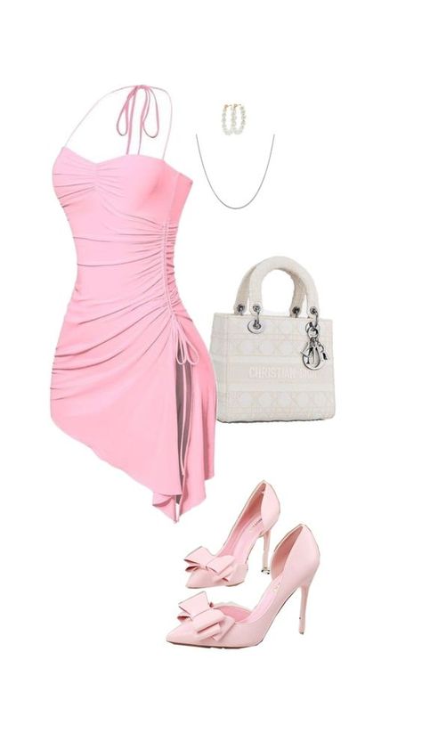 Pink Polyvore Outfits, Pink Polyvore, Outfits Bonitos, Preformance Outfits, Feminine Outfit, Dressy Outfits, Pink Outfit, Polyvore Outfits, Pink Aesthetic