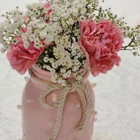 Lace mason jars