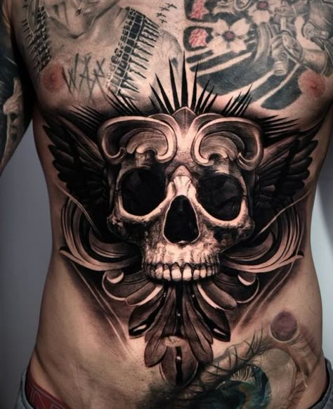 Realism Stomach Tattoo, Skull Stomach Tattoos Men, Stomach Tattoo Cover Up, Skull Belly Tattoo, Skull Stomach Tattoos, Men’s Stomach Tattoo Designs, Spiderman Chest Tattoo, Full Stomach Tattoos Men, Under Belly Tattoo