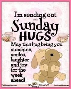 Sunday Hugs, Good Morning Happy Weekend, Hug Pictures, Hug Images, Good Night My Friend, Good Morning Hug, Cute Friendship Quotes, Sunday Greetings, Good Sunday Morning