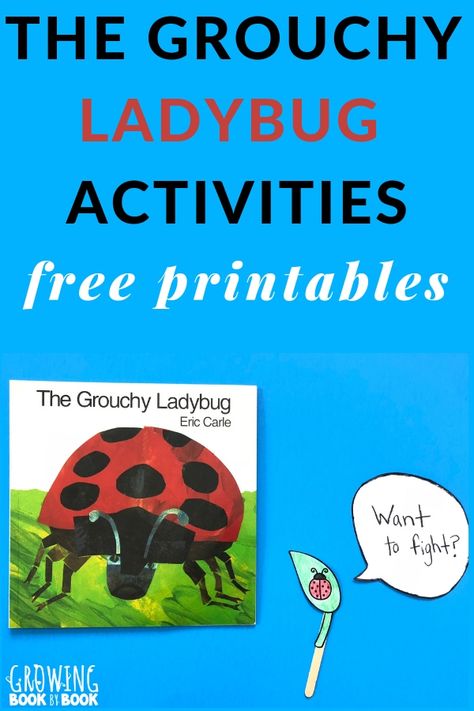 The Grouchy Ladybug Activities, Grouchy Ladybug Activities, Ladybug Activities, Ladybugs Preschool, The Grouchy Ladybug, Jellyfish Facts, Eric Carle Activities, The Very Hungry Caterpillar Activities, The Very Busy Spider