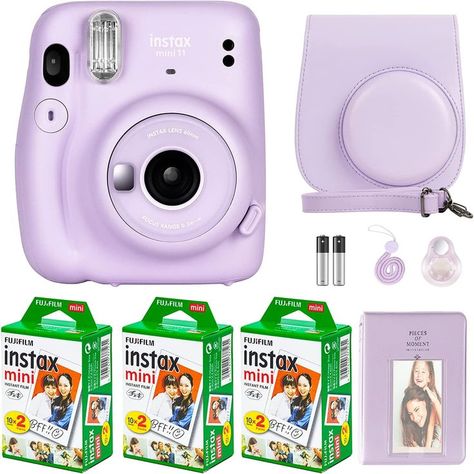 Fujifilm Instax Mini 11 Camera with Fujifilm Instant Mini Film (60 Sheets) with accessories included. Fujifilm Instax Mini 11, Instax Mini 11, Instax Film, Instax Camera, Fuji Instax, Instax Mini Film, Fujifilm Camera, Instant Film Camera, Blue Cases