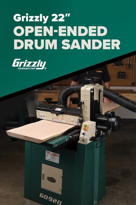 The best Grizzly open-ended drum sander? You decide. Grizzly Woodworking, Drum Sander, Open Ended, Wood Work, Woodworking Shop, Diy Tools, Woodworking Tools, Sanders, Metal Working