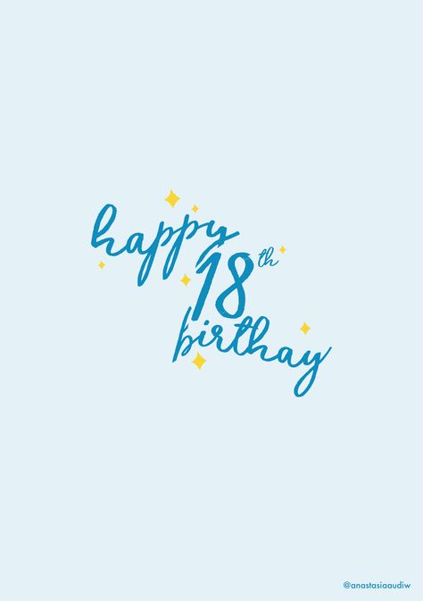 Hello 18th Birthday, 18th Birthday Letter, Happy 18th Birthday Wishes, Happy 18th Birthday Card, 18th Birthday Wishes, 18th Birthday Present Ideas, Birthday Typography, 18th Birthday Card, Happy 18th Birthday