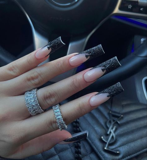 False Nail, Accent Nails, Matte Nails, Professional Nails, 3d Nails, French Tip Nails, Funky Nails, False Nails, Black Nails