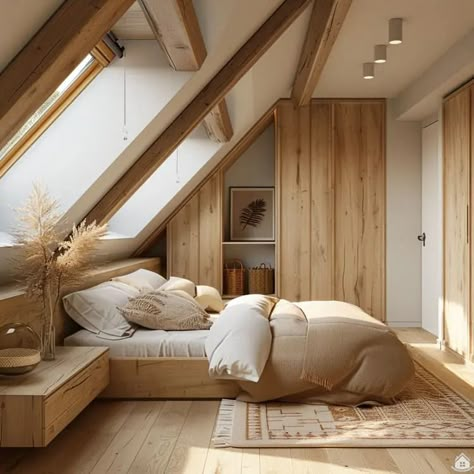 150+ Ideen für Schlafzimmer mit Dachschräge – Haus- & Gartentrends Loft Bedroom Ideas Sloped Ceiling, Slanted Ceiling Bedroom, Low Ceiling Bedroom, Vaulted Ceiling Bedroom, Slanted Walls, Attic Bedroom Designs, Attic House, Slanted Ceiling, Attic Conversion