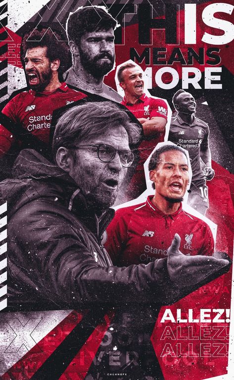 Football Poster Design, Liverpool Football Team, Liverpool Football Club Wallpapers, Liverpool Anfield, Juergen Klopp, Rugby Design, Liverpool Champions, Football Artwork, Liverpool Soccer