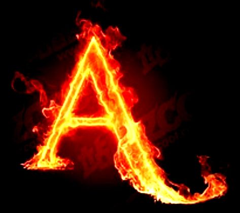 Fire Font, Letter A, A Name