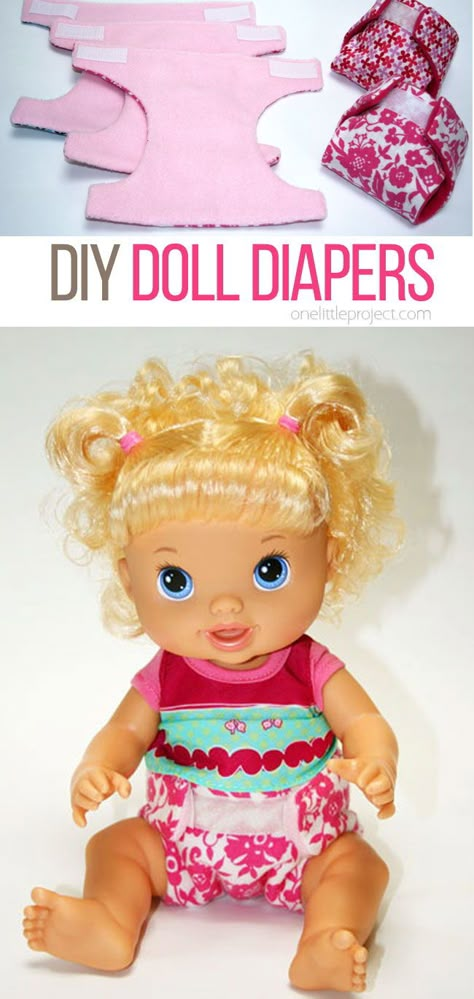 Doll Ideas Diy, Diy Doll Accessories Easy, Diy Baby Doll Accessories, Diy Doll Nursery, Soft Masculinity, Baby Doll Diaper Pattern Free, Doll Diaper Pattern, Baby Doll Diapers Pattern, Diy Doll Bedding