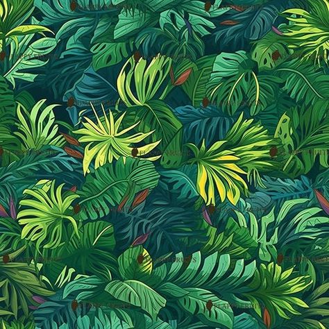 Fantasy Pattern, Pattern Leaves, Doll House Wallpaper, Jungle Leaves, Leaves Wallpaper, Cheese Plant, Plant Wallpaper, Aesthetic Things, Wallpaper Art