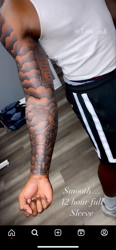 African Sleeve Tattoo Men, Sleeve Tattoos For Guys Black Men, Small Chest Tattoo Men, Black Men Tattoos Ideas Arm, Black Male Tattoos, Upper Arm Tattoo Men, African Sleeve Tattoo, Veiny Arms, Arm Tattoos Black