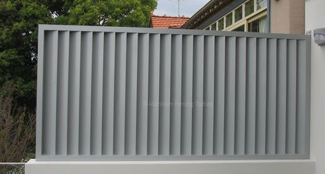 Aluminium Fencing, Modern Fence Design, Steel Gate, Aluminum Fence, Powder Coat Colors, Modern Fence, Fence Design, Gate Design, Fencing