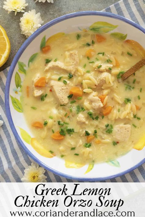 Lemon Chicken Orzo Soup With Egg, Lemon Orzo Soup Creamy, Greek Lemon Chickpea Soup, Cream Of Lemon Chicken Rice Soup, Olgas Peasant Soup Recipe, Orzo Recipes Lemon, Healthy Lemon Chicken Orzo Soup, Lemon Chicken And Orzo Soup, Greek Style Lemon Chicken Soup