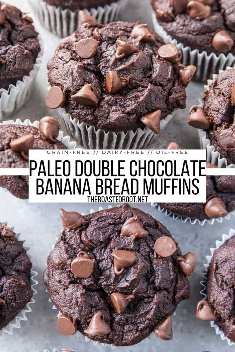 Healthier Chocolate Muffins, Gluten Free Chocolate Banana Muffins, Paleo Chocolate Banana Bread, Paleo Chocolate Muffins, Paleo Chocolate Banana Muffins, Gluten Free Chocolate Muffins, Paleo Banana Bread, Chocolate Muffin Recipe, Orange Muffins