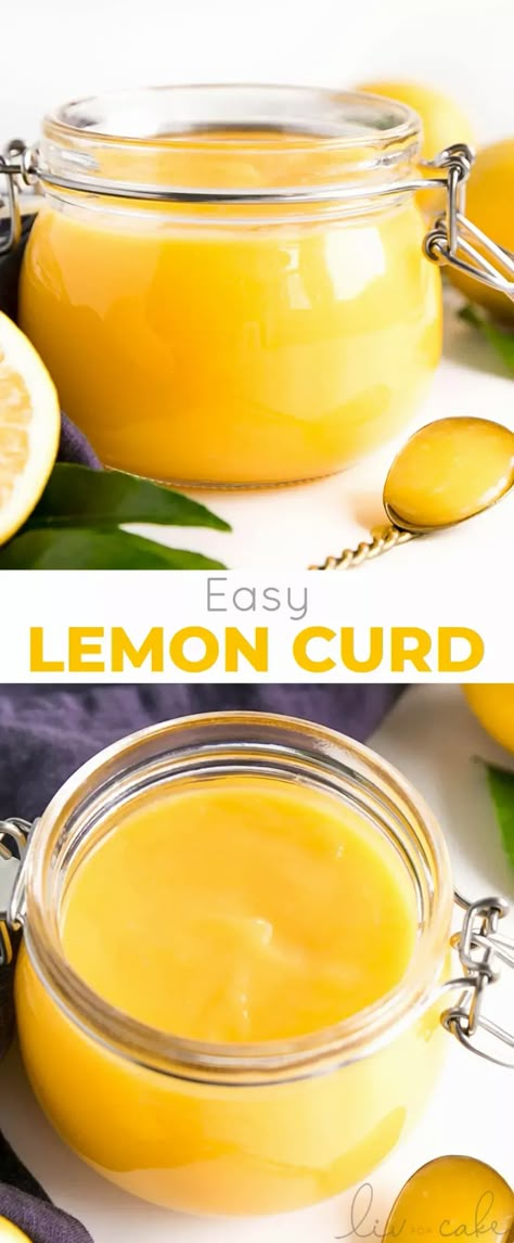 The easiest lemon curd recipe you will ever make! It's the perfect sweet-tart addition to your cakes, pastries, and a variety of other baked goods. | livforcake.com Desserts Pudding, Microwave Lemon Curd, Easy Lemon Curd, Cheesecake Oreo, Lemon Bar, Lemon Curd Recipe, Curd Recipe, Cake Fillings, Lemon Pie