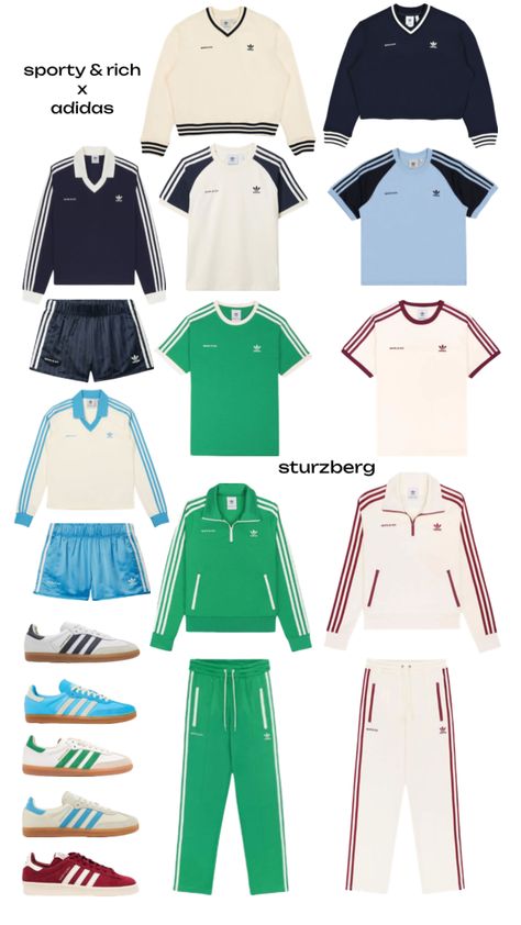 90s Sporty Fashion, Sporty And Rich Aesthetic, Outfit Sporty, Rich Clothes, Soccer Outfit, Soccer Outfits, Casual Preppy Outfits, Adidas Outfit, Easy Trendy Outfits