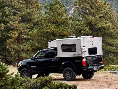 Radica Unveils New Cabover 'MoonLander X' Camper Shell Overland Expo Moonlander Camper, Cabover Camper, Van Camper Conversion, Camper Shells, Full Size Bed Frame, Van Camper, Truck Camping, Camper Conversion, Truck Camper