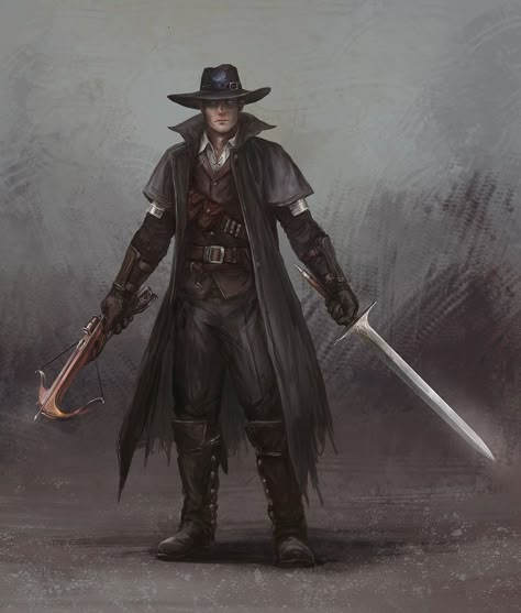 Vampire Hunter Armor, Dnd Witch Hunter, Witch Hunter Art, Vampire Hunter Character Design, Vampire Hunters, Witch Hunter, Blood Hunter, 8bit Art, One D