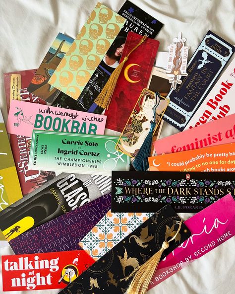 My bookmark collection 🌸⊹ ࣪ ˖ Anyone else have an insane amount of bookmarks? I usually collect bookmarks on holiday, from bookstores and book events I go to! I love having a matching book mark for the book I’m reading 🥰 Shoutout to @jaimeleighreads for the gorgeous Crescent City bookmark 🌙 check out her Etsy! Do you collect bookmarks? Hope everyone in the UK is enjoying the heatwave ☀️ . . #bookmarks #books #bookstagram #bookstagrammer #bookaesthetic #funnystory #romancebooks #bookpics... Bookmark Collection, Crescent City, Sarah J, On Holiday, Funny Stories, Book Aesthetic, Romance Books, Bestselling Author, Shout Out