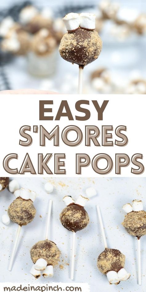 Cake Pops Recipe, Easy Smores, Neighborhood Party, Cream Cheese Frosting Cake, Smores Cake, Cake Pop Sticks, Cake Pop Recipe, Chocolate Candy Melts, Love S