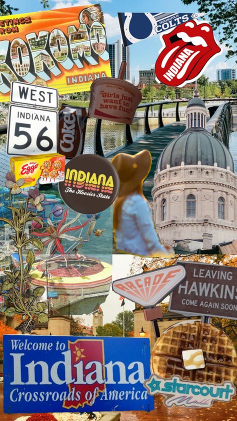 #indiana #indianapolis #strangerthings #hawkins Indiana Aesthetic, Indiana Girl, Indiana State, Indianapolis Indiana, Home Poster, Life Is A Journey, Indianapolis Colts, Travel Life, Indiana