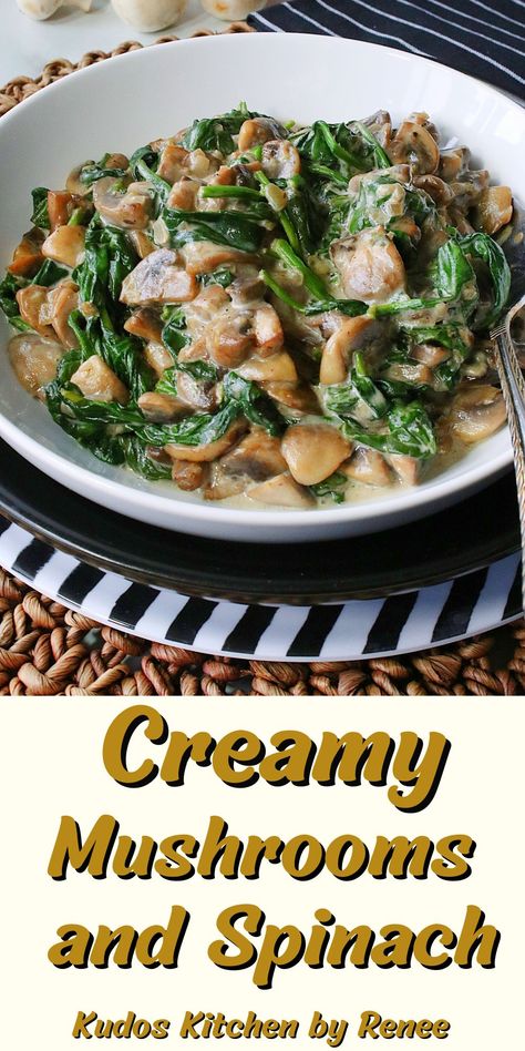 Sautéed Spinach And Mushrooms, Creamed Spinach And Mushrooms, Mushrooms And Spinach Recipes, Mushroom Spinach Recipes, Mushroom And Spinach Recipes, Spinach Mushroom Recipes, Spinach And Mushroom Recipes, Mushroom Spinach Soup, Sauteed Spinach And Mushrooms