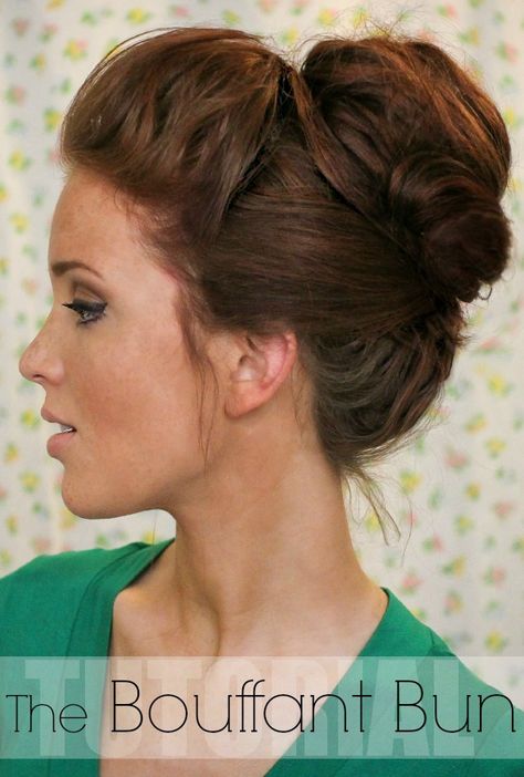 The Freckled Fox: Hair Tutorial: The Bouffant Bun Bouffant Bun, Hair Bun Tutorial, Long Hair Tutorial, Hair Styles 2014, Messy Bun Hairstyles, Long Hairstyles, Pretty Hair, Hair Today, Hair Stuff